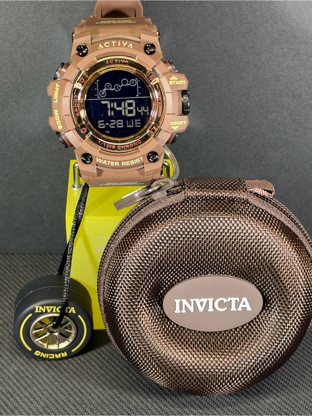 Invicta Activa Rally Edition X Unisex Digital Watch 50mm Brown ACW-GA-M-106